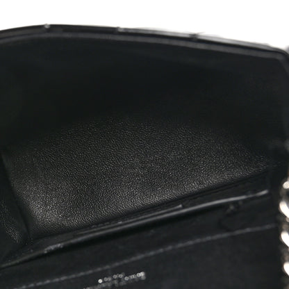 Saint Laurent Patent Calfskin Matelasse Monogram Small Vicky Chain Bag Black 5 of 10