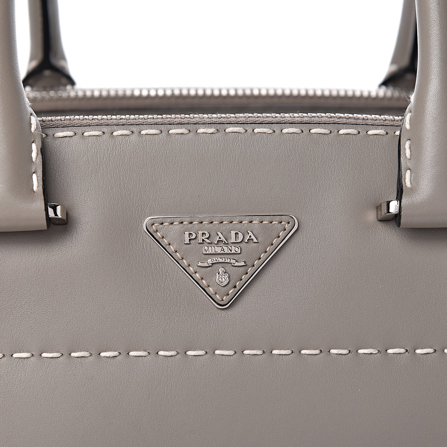City Calf Small Hand Stitched Galleria Double Zip Tote Calce