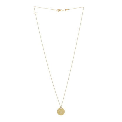 Roberto Coin 18K Yellow Gold Diamond Tiny Treasures Initial V Pendant Necklace 2 of 5