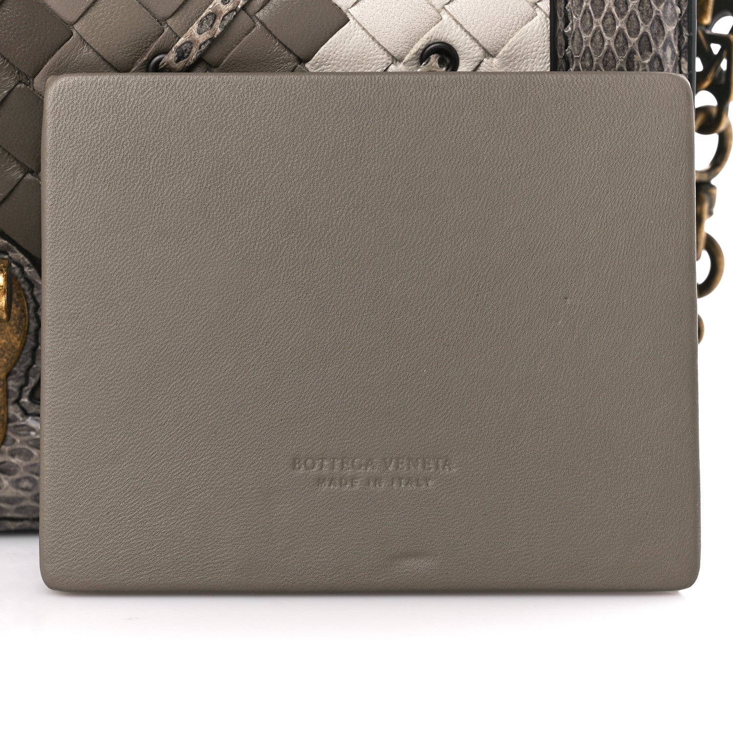 Bottega Veneta Nappa Ayers Intrecciato Club Stitch Knot Clutch Mist 10 of 13