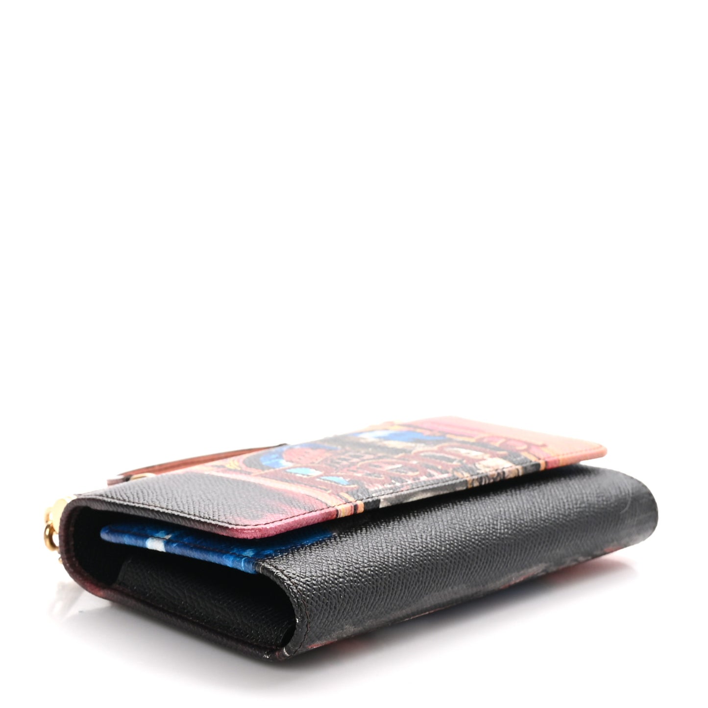 Dauphine Roma Printed Wallet On Chain Multicolor