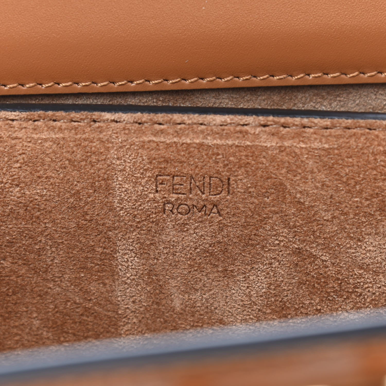 Fendi Vitello King Luxor Fendi Touch Shoulder Bag Caramello 6 of 10
