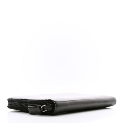 Prada Soft Calf Zip Around Wallet Black 4 of 10