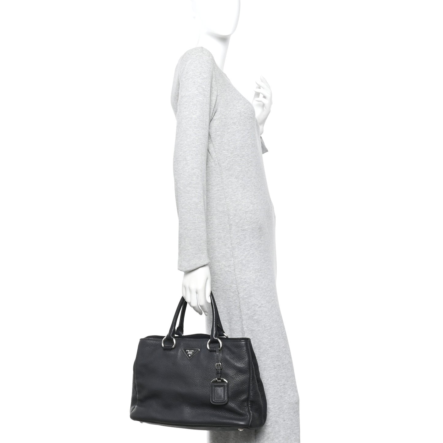 Vitello Daino Tote Dark Grey