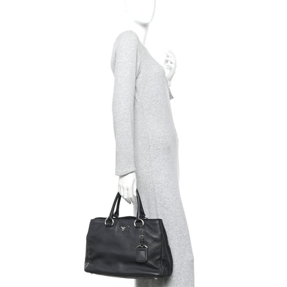 Prada Vitello Daino Tote Dark Grey 2 of 12
