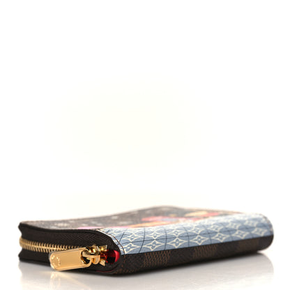 Louis Vuitton Damier Ebene 2021 Christmas Animation London Zippy Coin Purse Red 4 of 6