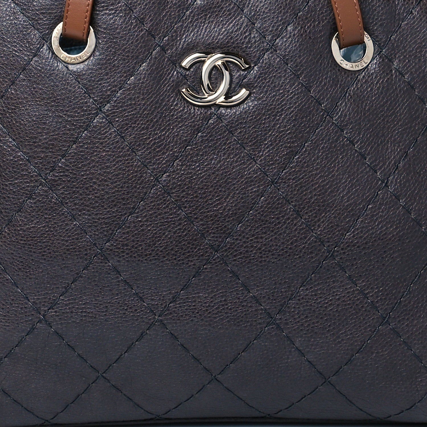 Chanel Glazed Calfskin Large On The Road Tote Grey 8 of 10