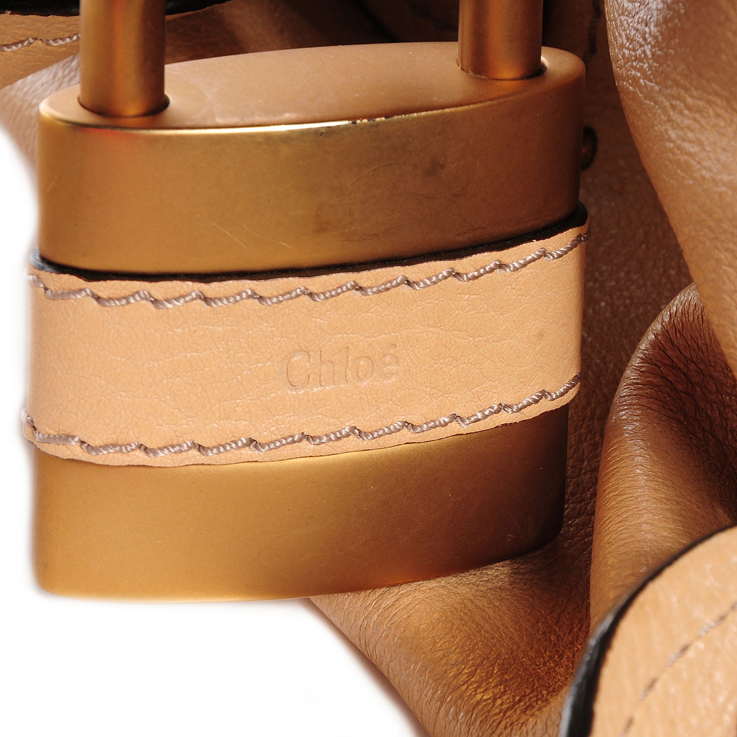 Chloe Leather Medium Paddington Satchel Beige 8 of 10