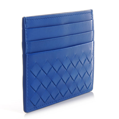Bottega Veneta Nappa Intrecciato Woven Card Holder Signal Blue 3 of 8