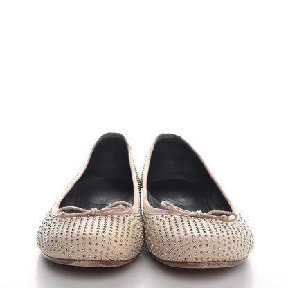 Saint Laurent Nappa Studded Dance 05 Ballet Flats 39.5 Beige 2 of 10