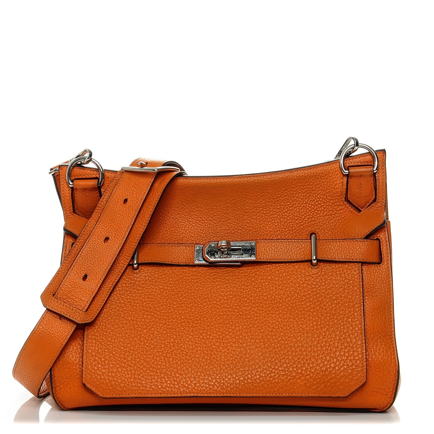 Hermes Taurillon Clemence Jypsiere 34 Orange 1 of 10