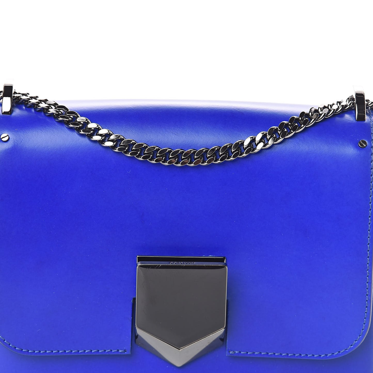 Smooth Calfskin Lockett Petite Shoulder Bag Royal Blue