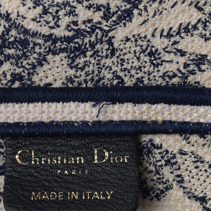 Christian Dior Canvas Embroidered Toile de Jouy Saddle Bag Blue 10 of 16