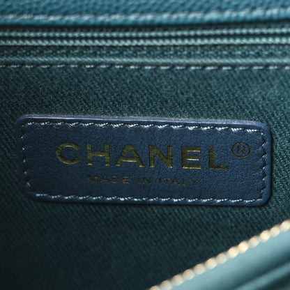 Chanel Caviar Quilted Medium Coco Lizard Embossed Handle Flap 6 of 10