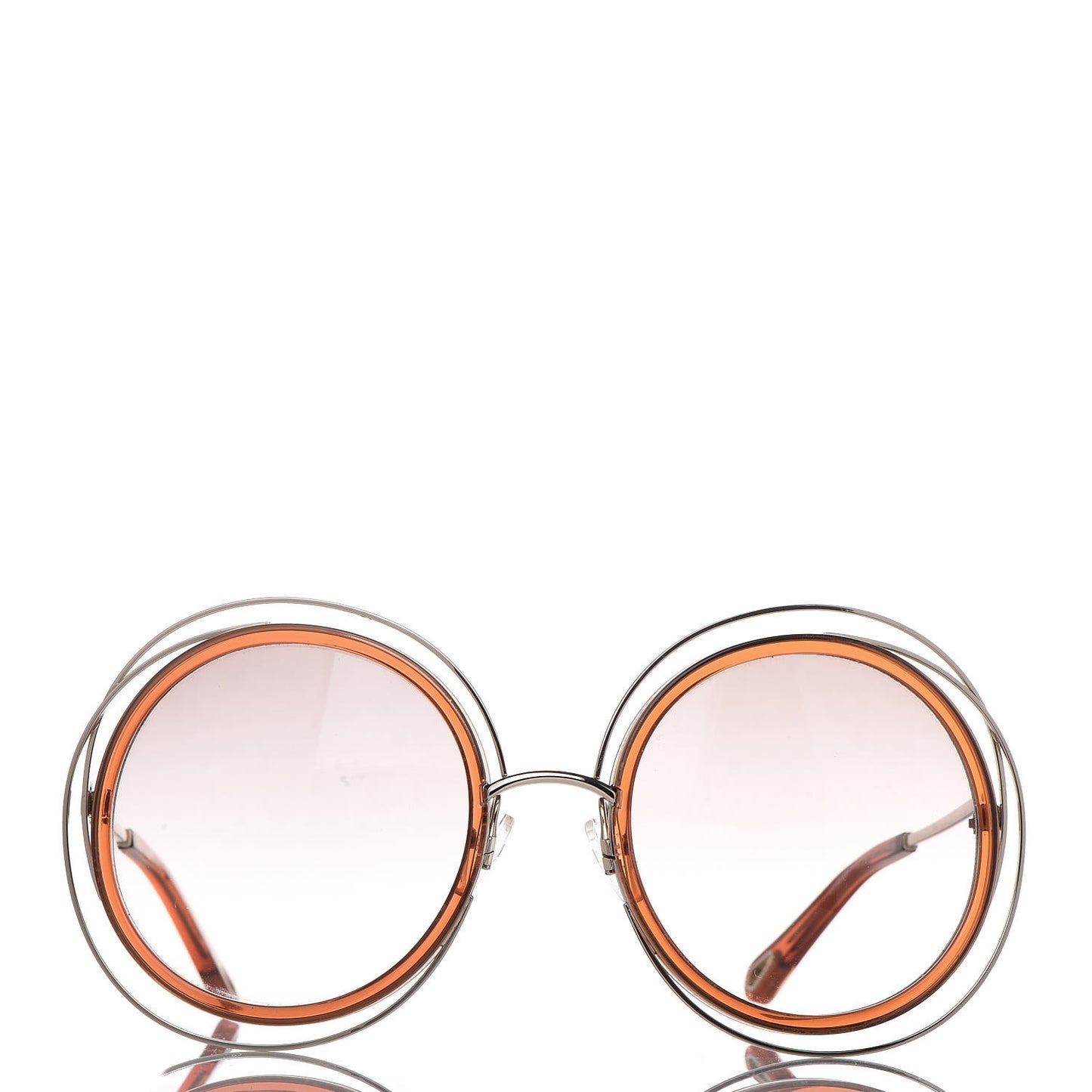 Oversized Round Carlina Sunglasses CE120S Gold Blonde Havana
