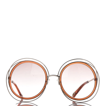 Chloe Oversized Round Carlina Sunglasses CE120S Gold Blonde Havana 2 of 7
