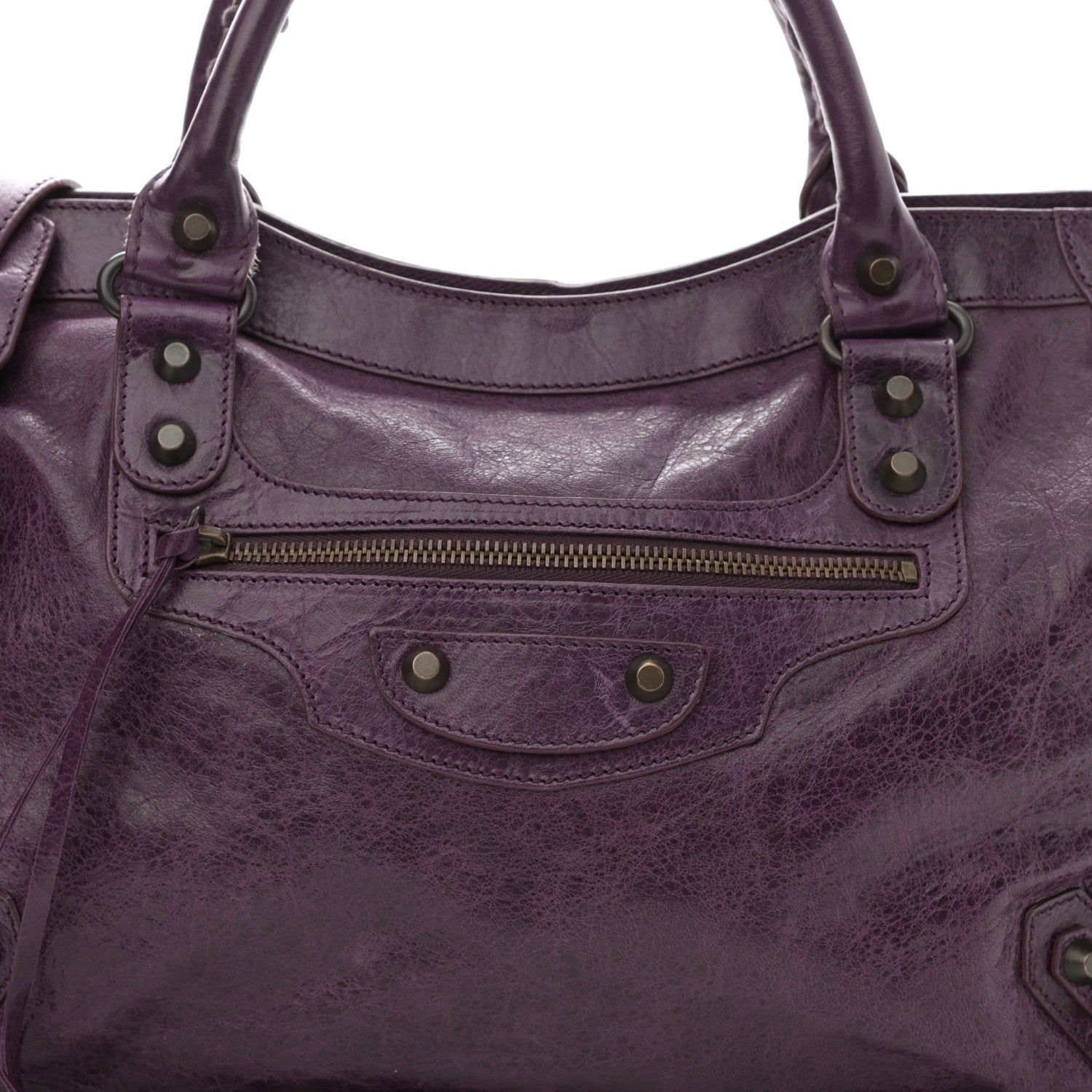 Balenciaga Agneau Classic Hardware City Raisin 8 of 12