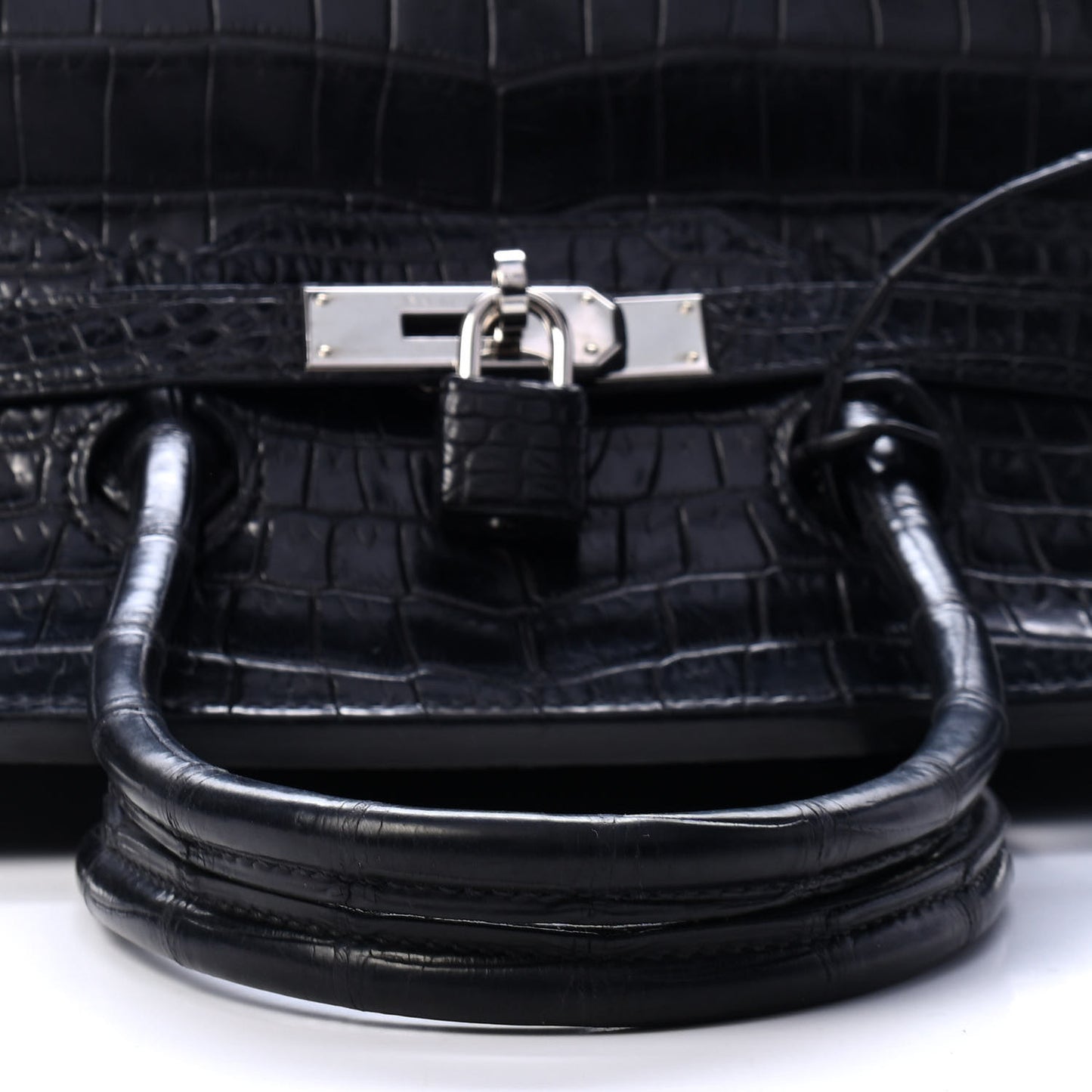 Matte Porosus Crocodile Birkin 35 Black
