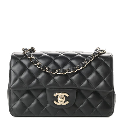 Chanel Lambskin Quilted Mini Rectangular Flap Black 1 of 12