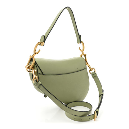 Christian Dior Grained Calfskin Saddle Bag With Strap Ethereal Green 2 of 13