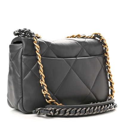 Chanel Lambskin Quilted Medium Chanel 19 Flap Dark Grey 3 of 9