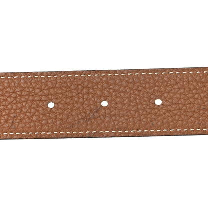 Hermes Box Togo 32mm Striee H Belt 85 34 Black Gold 3 of 7