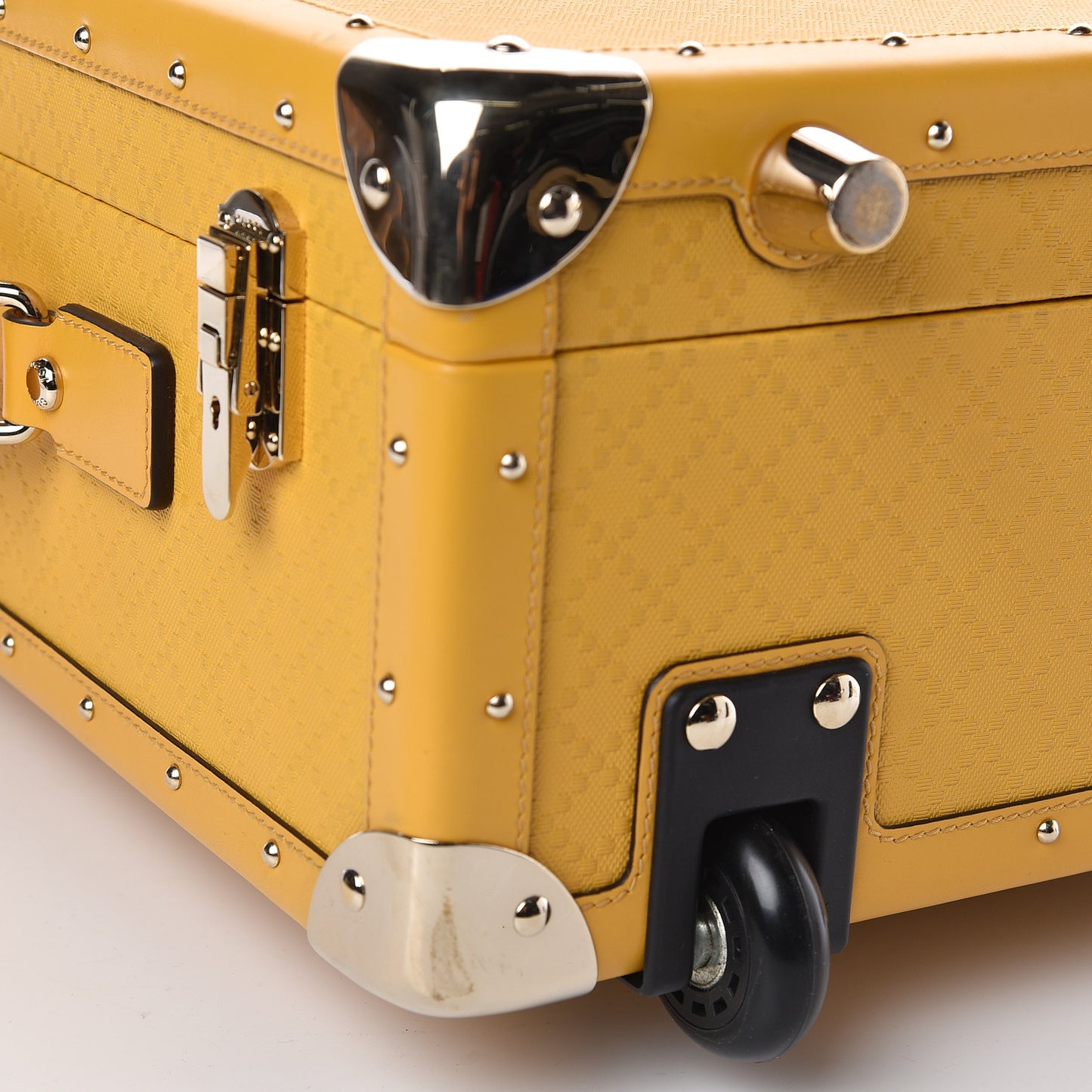 Bright Diamante Structured Suitcase Bumblebee