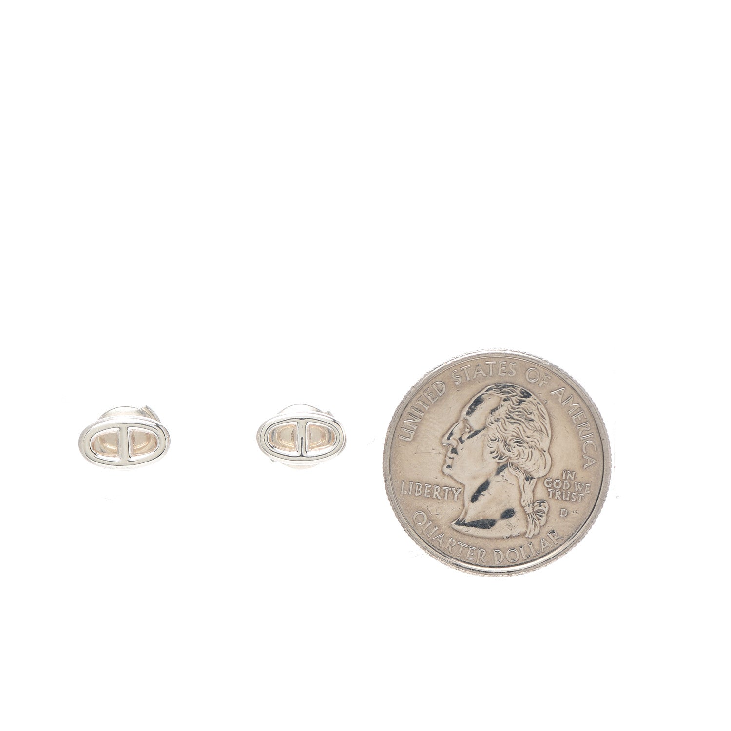 Hermes Sterling Silver TPM Farandole Earrings 2 of 5
