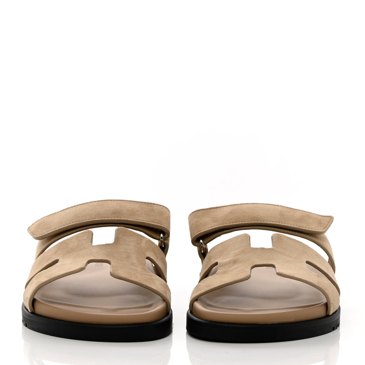 Suede Goatskin Womens Chypre Sandals 37 Beige Argile