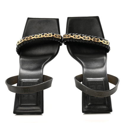 Givenchy Nappa Polyurethane G Woven Slingback 90mm Sandals 37 Black 2 of 10