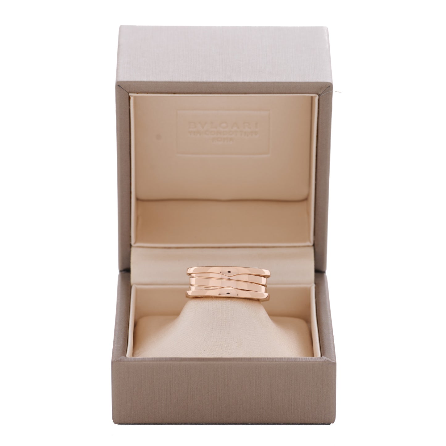 18K Rose Gold B.Zero1 Three-Band Ring 57 8
