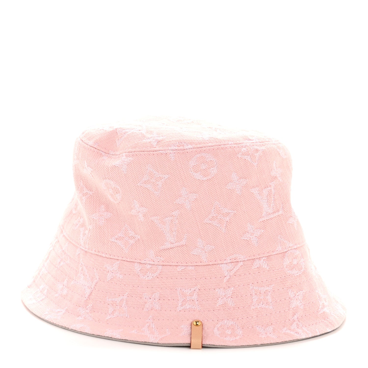 Louis Vuitton Monogram Denim Jacquard Bucket Hat S Pink 6 of 9