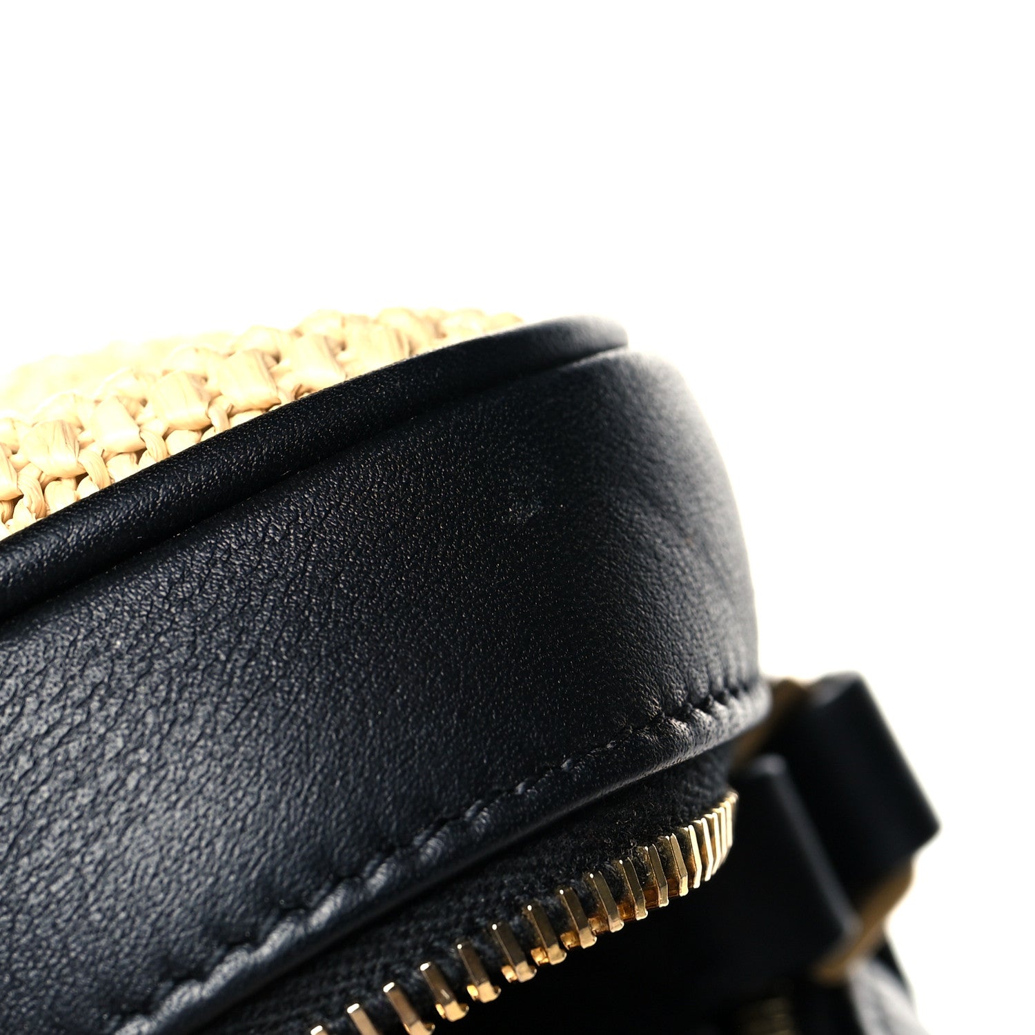 Saint Laurent Raffia Canvas Monogram Lou Camera Bag Beige Black 11 of 11