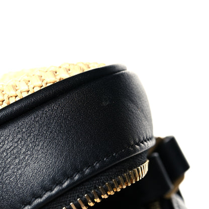 Saint Laurent Raffia Canvas Monogram Lou Camera Bag Beige Black 11 of 11