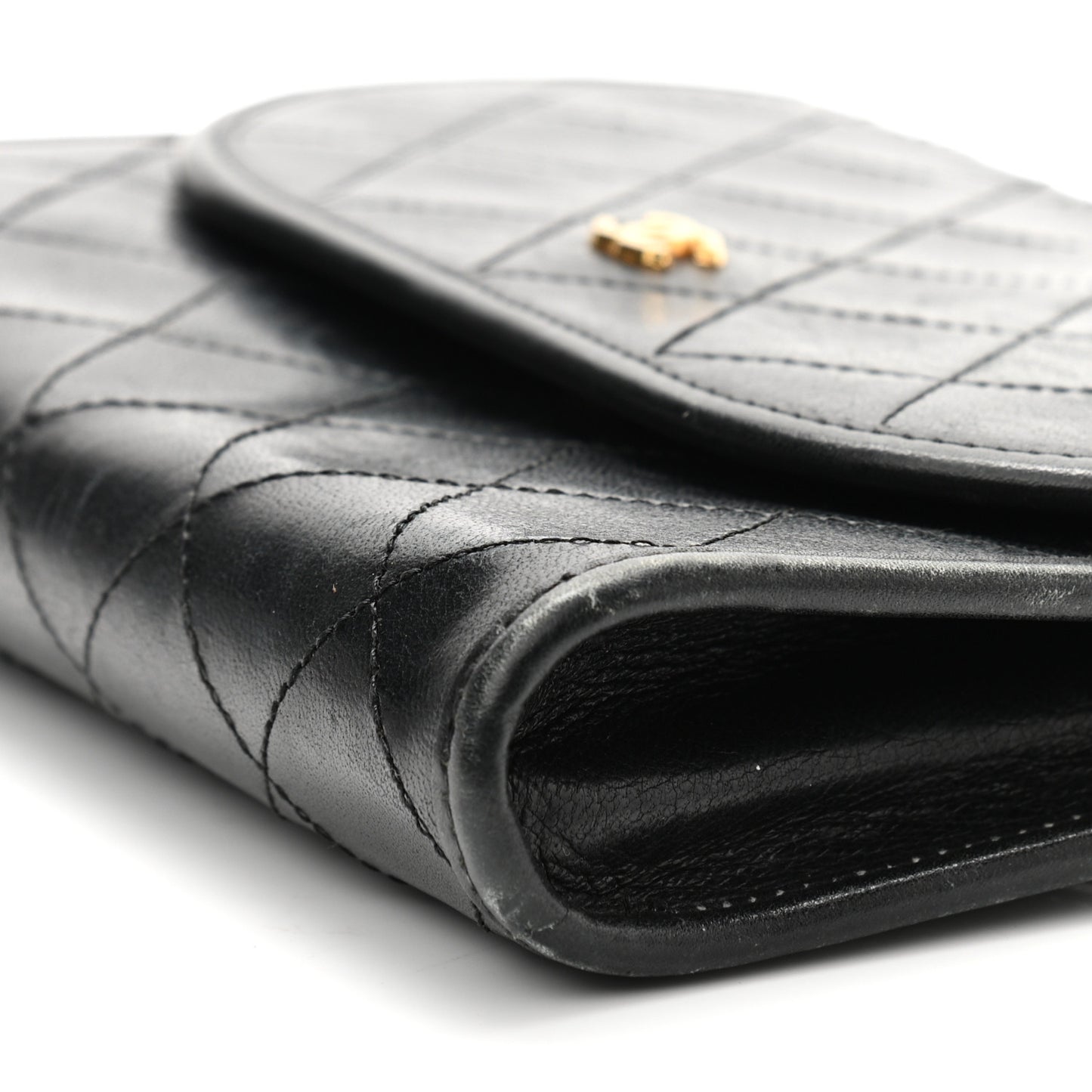 Lambskin Quilted Mini Evening Flap Black