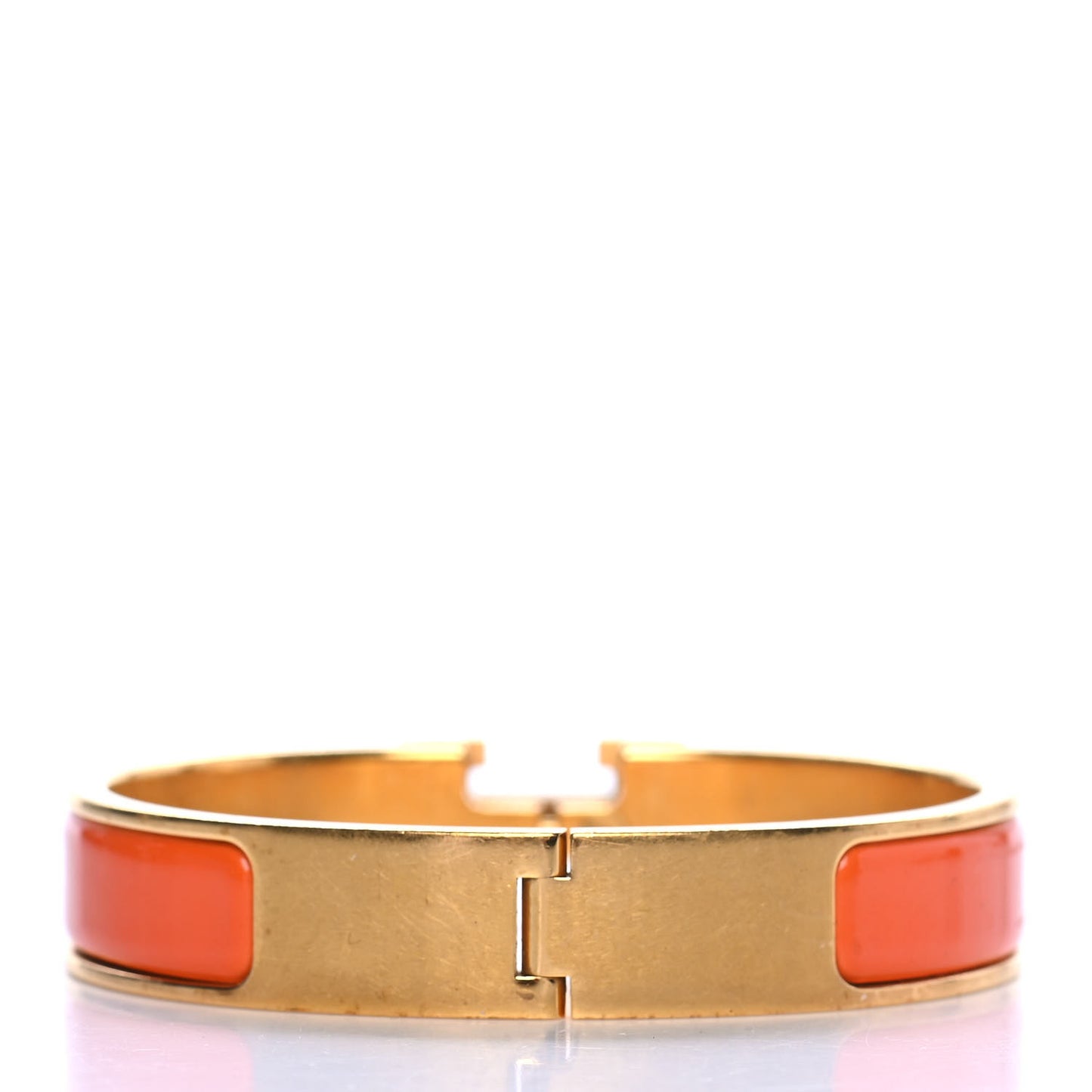Enamel Narrow Clic Clac H Bracelet PM Orange
