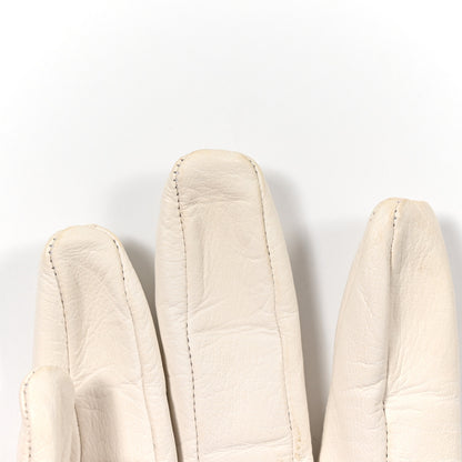 Chanel Lambskin Gloves 7.5 White 8 of 8