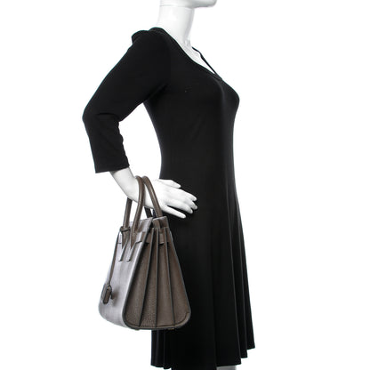 Saint Laurent Grained Calfskin Small Sac De Jour Earth 3 of 10