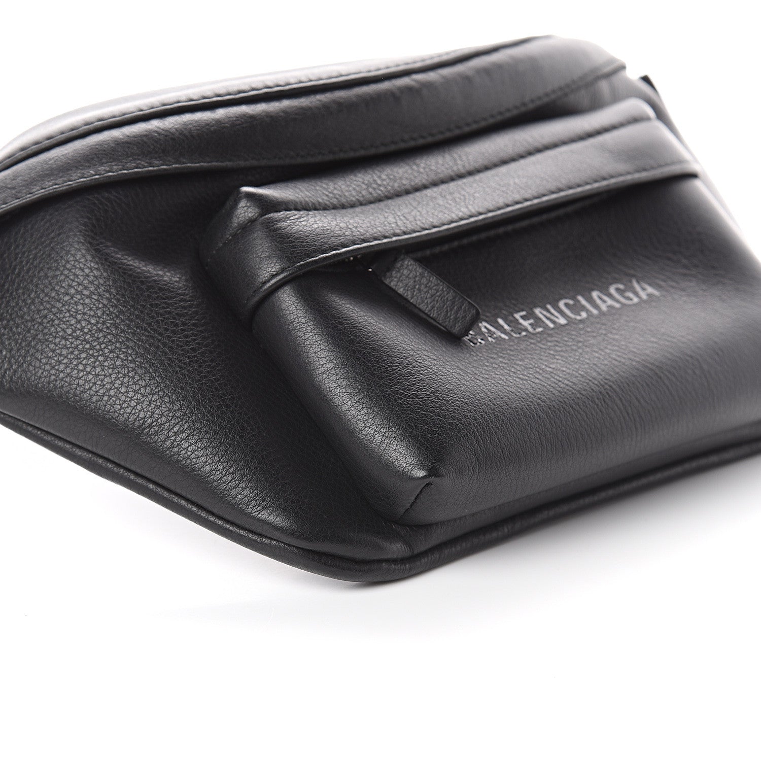 Balenciaga Smooth Calfskin Logo Large Everyday Beltpack Black 7 of 8