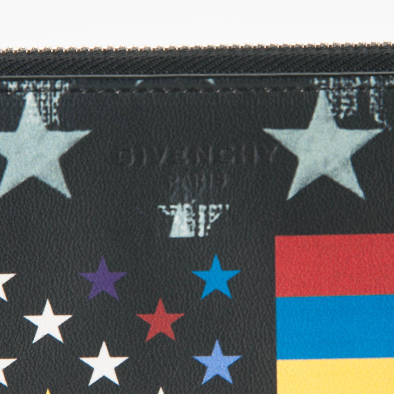 Givenchy Lambskin Flag Print Zip Pouch Multicolor 7 of 8