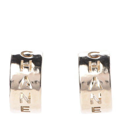 Chanel Metal Bow-tiful CC Hoop Clip On Earrings Gold 1 of 5
