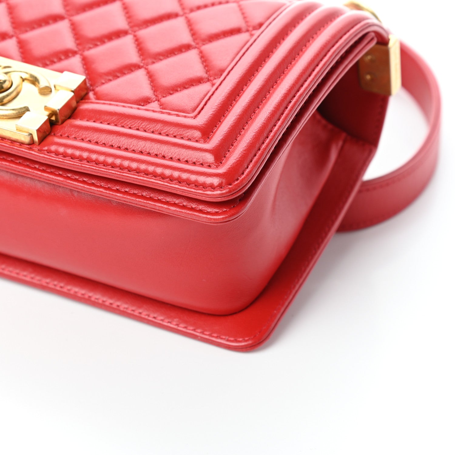 Chanel Lambskin Quilted Small Boy Flap Red 10 of 10