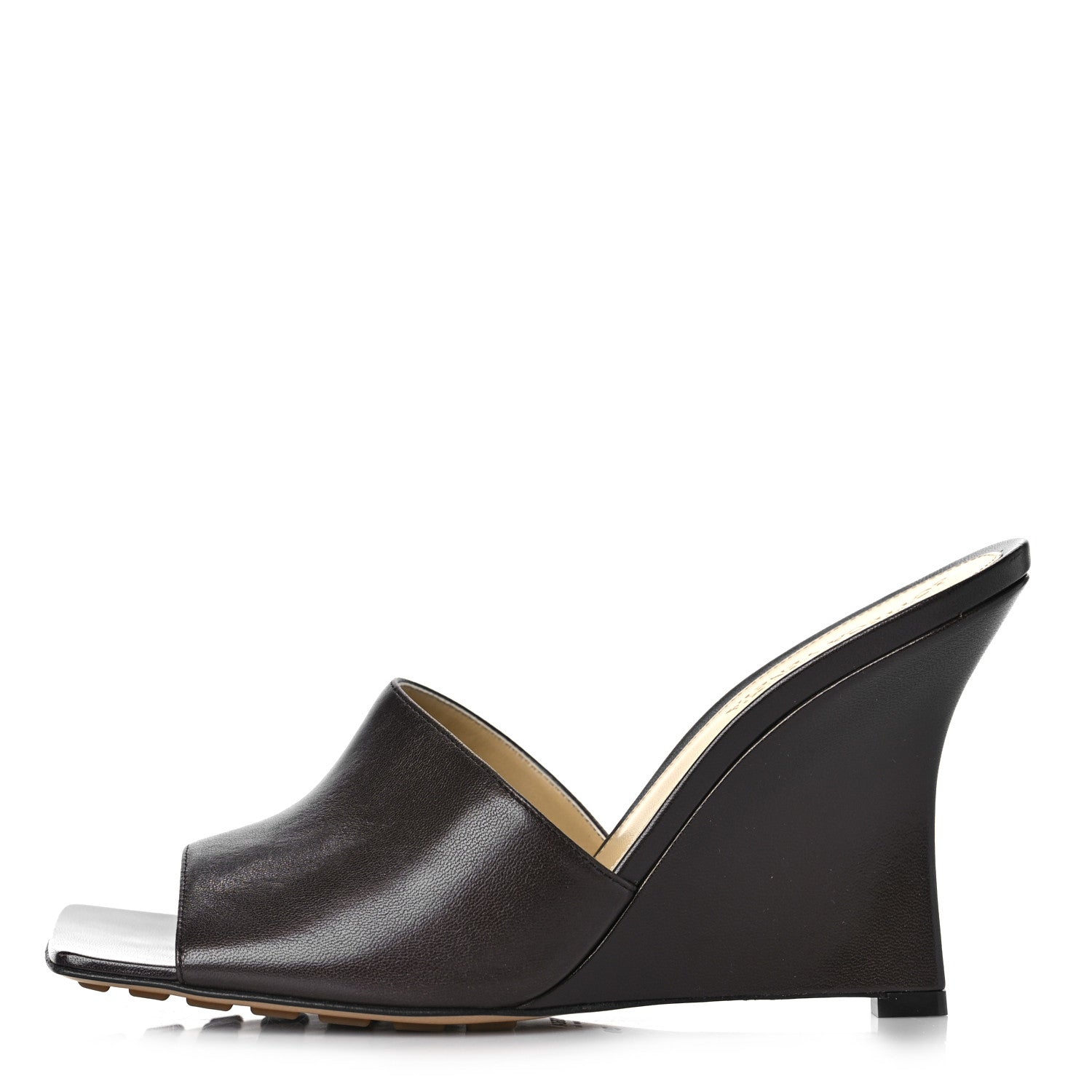 Bottega Veneta Lambskin Stretch Wedge 90mm Sandals 38 Fondant 1 of 10