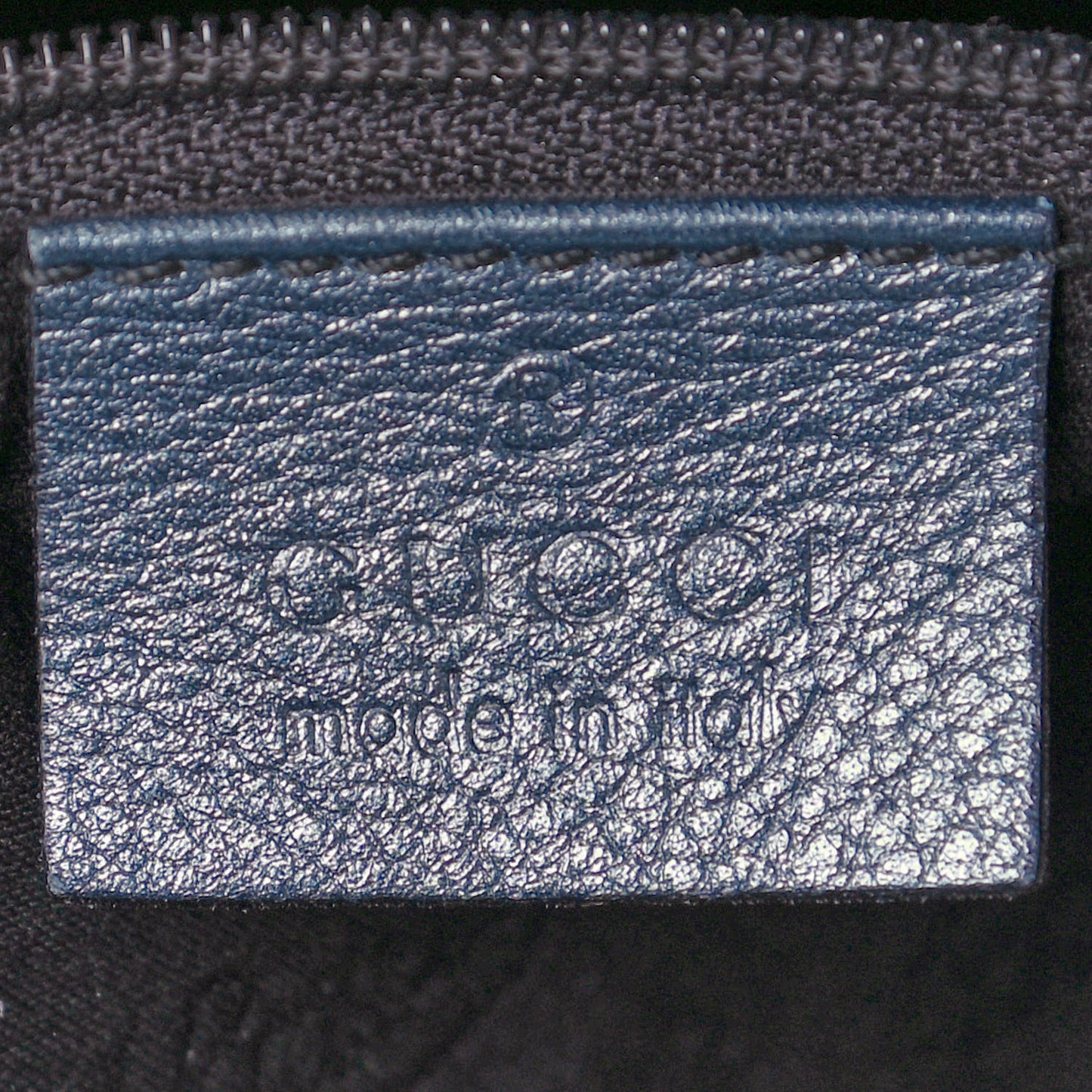 Metallic Guccissima Large Sukey Tote Blue