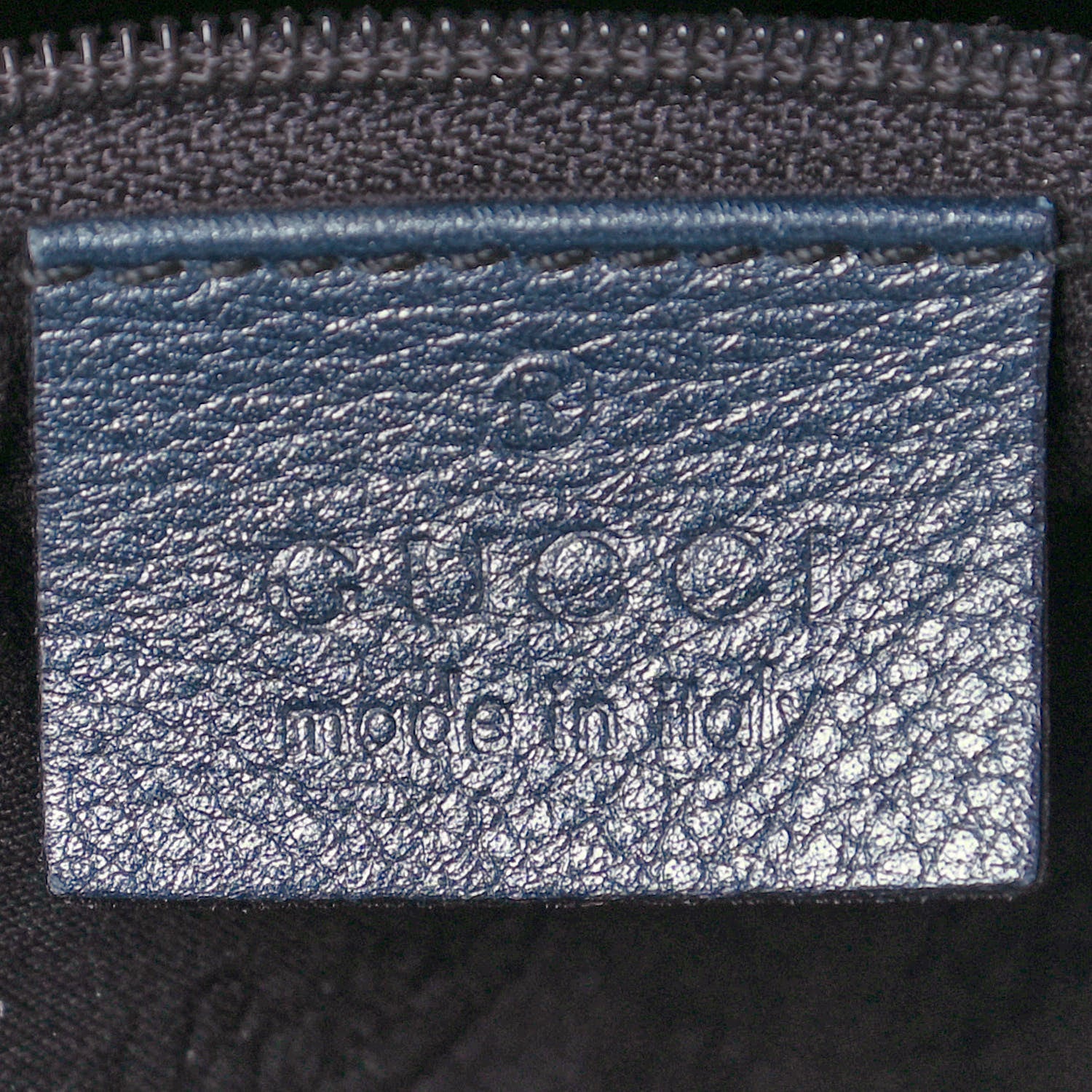 Gucci Metallic Guccissima Large Sukey Tote Blue 6 of 14