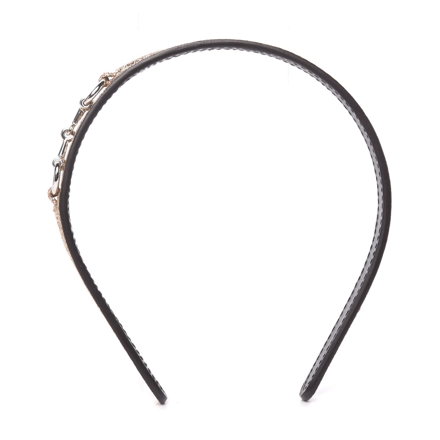 Glitter Horsebit Kids Headband Gold