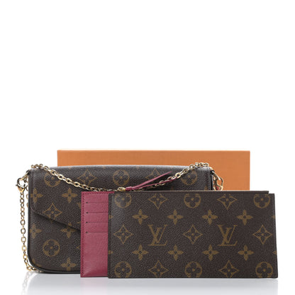 Louis Vuitton Monogram Pochette Felicie Chain Wallet Fuchsia 15 of 15