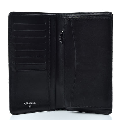 Chanel Lambskin Quilted Yen Wallet Black 5 of 9