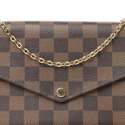 Louis Vuitton Damier Ebene Pochette Felicie Chain Wallet 10 of 10