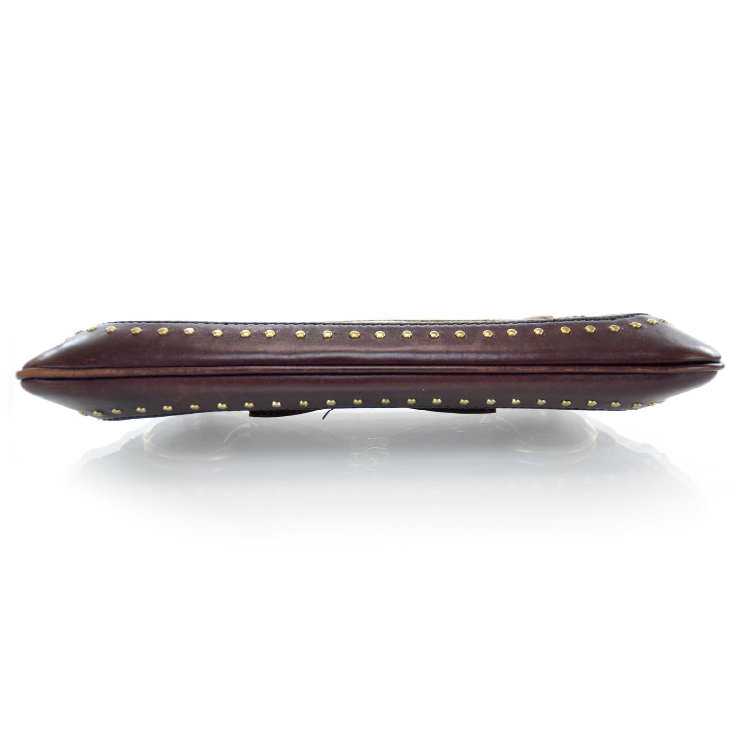 Gucci Monogram Studded Horsebit Clutch 5 of 11